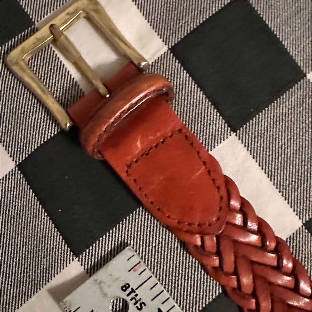 Talbots Genuine leather braided belt